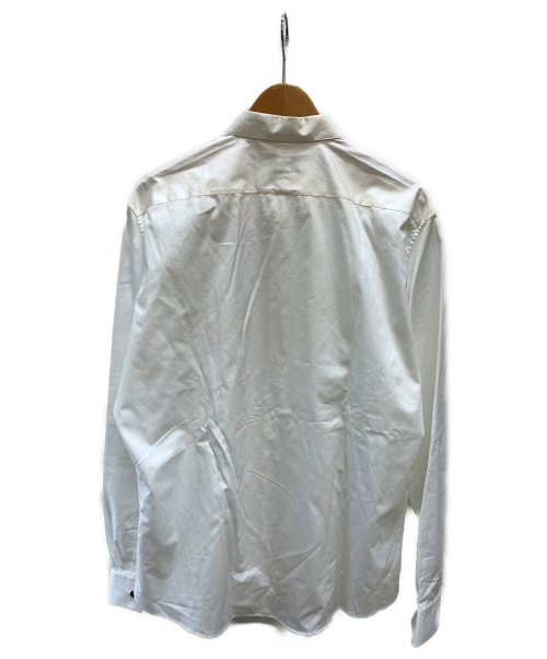 HERMES（エルメス）HERMES (エルメス) 切替タックシャツ ホワイト サイズ:SIZE 42　161/2の古着・服飾アイテム