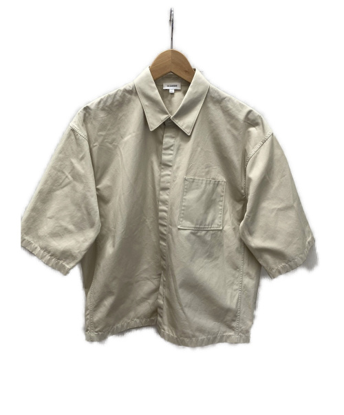JIL SANDER（ジルサンダー）JIL SANDER (ジルサンダー) 半袖ショートオーバー比翼シャツ ベージュ サイズ:SIZE 39の古着・服飾アイテム