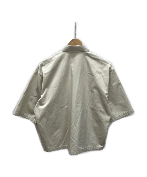 JIL SANDER（ジルサンダー）JIL SANDER (ジルサンダー) 半袖ショートオーバー比翼シャツ ベージュ サイズ:SIZE 39の古着・服飾アイテム