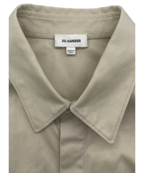 JIL SANDER（ジルサンダー）JIL SANDER (ジルサンダー) 半袖ショートオーバー比翼シャツ ベージュ サイズ:SIZE 39の古着・服飾アイテム