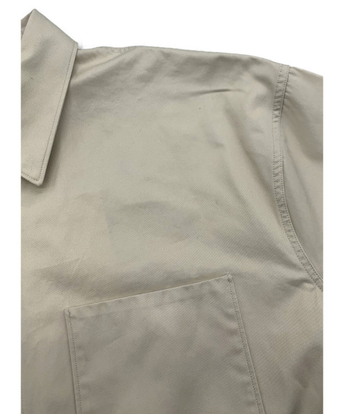 JIL SANDER（ジルサンダー）JIL SANDER (ジルサンダー) 半袖ショートオーバー比翼シャツ ベージュ サイズ:SIZE 39の古着・服飾アイテム