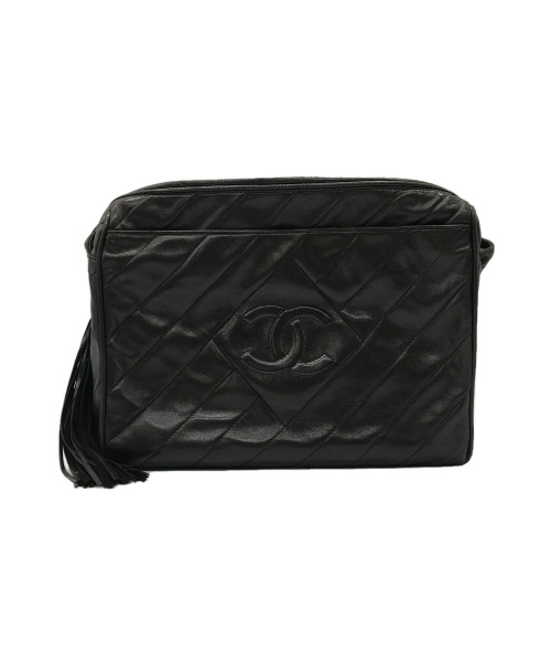 CHANEL（シャネル）CHANEL (シャネル) ヴィンテージシャネルタッセルショルダーバッグ ブラック サイズ:表記なし 3485994の古着・服飾アイテム