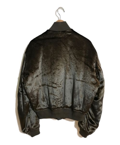 Dior（ディオール）Dior (ディオール)  Dark Brown Technical Velvet Bomber Jacket With Zipped Pockets  グリーン サイズ:46の古着・服飾アイテム