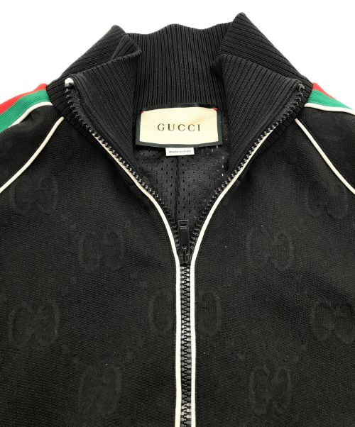 GUCCI（グッチ）GUCCI (グッチ) GG ジャージージャカード ジップジャケット ブラック サイズ:SIZE XLの古着・服飾アイテム