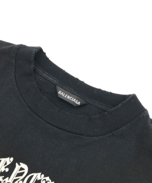 BALENCIAGA（バレンシアガ）BALENCIAGA (バレンシアガ) GOTHIC XL Tシャツ ブラック サイズ:Ｌの古着・服飾アイテム