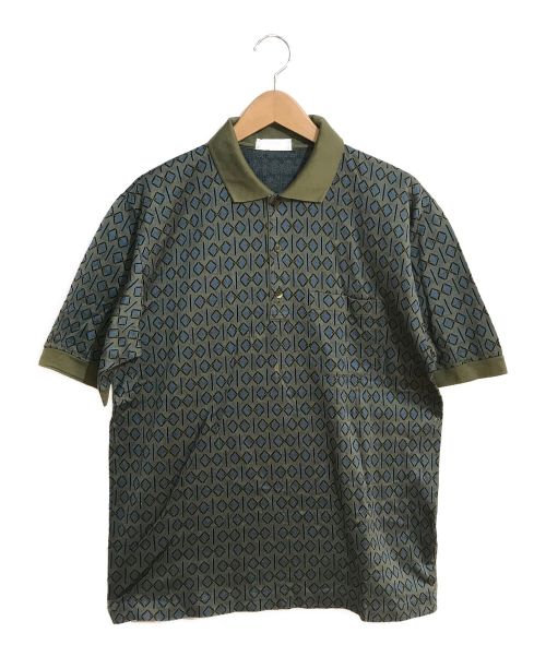 CELINE（セリーヌ）CELINE (セリーヌ) [OLD]総柄ポロシャツ グリーン サイズ:SIZE Lの古着・服飾アイテム