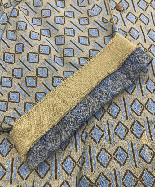 CELINE（セリーヌ）CELINE (セリーヌ) [OLD]総柄ポロシャツ グリーン サイズ:SIZE Lの古着・服飾アイテム
