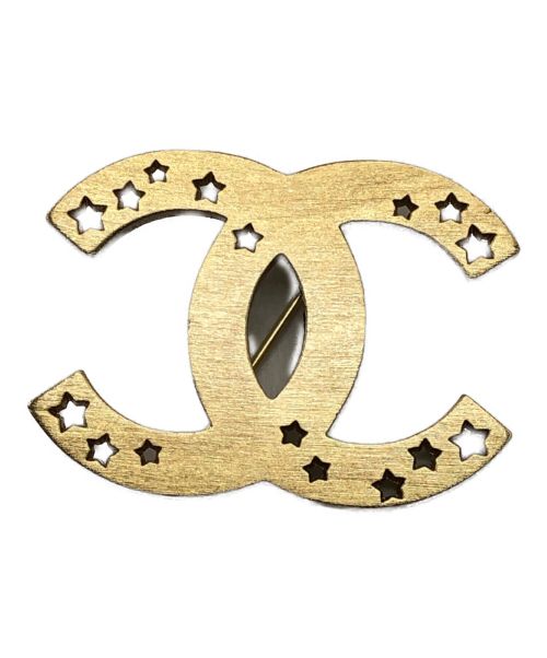 CHANEL（シャネル）CHANEL (シャネル) スターパンチングココマークブローチ ゴールドの古着・服飾アイテム