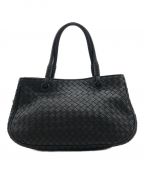 BOTTEGA VENETAボッテガベネタ）の古着「イントレチャート サッチェル ハンドバッグ」｜ブラック
