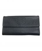 CHANELシャネル）の古着「ココマーク長財布」｜ブラック