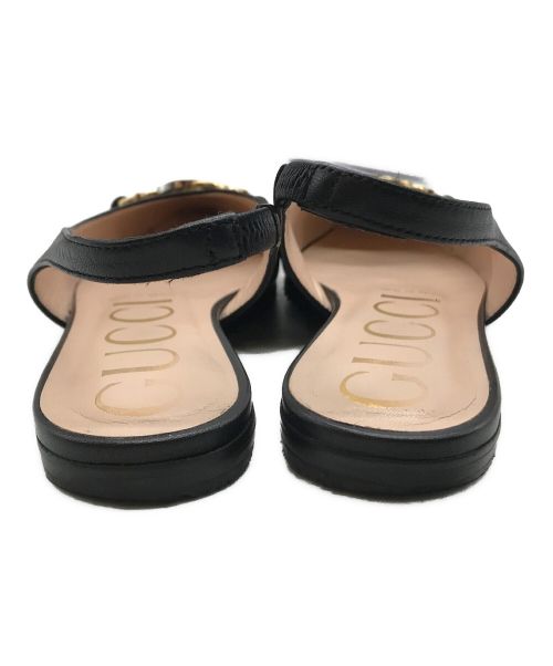 GUCCI（グッチ）GUCCI (グッチ) インターロッキングG ミュールパンプス ブラック サイズ:36の古着・服飾アイテム