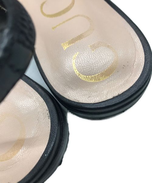 GUCCI（グッチ）GUCCI (グッチ) インターロッキングG ミュールパンプス ブラック サイズ:36の古着・服飾アイテム