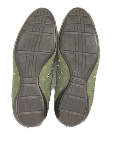 LOUIS VUITTON（ルイ ヴィトン）LOUIS VUITTON (ルイ ヴィトン) モノグラムミニドライビングシューズ グリーン サイズ:SIZE 37 1/2の古着・服飾アイテム