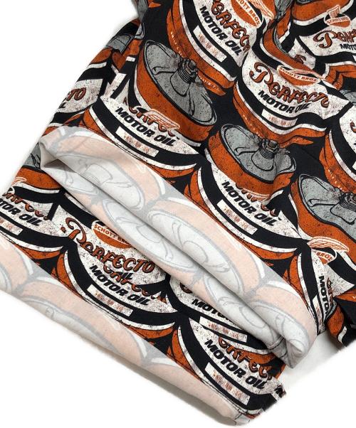 Schott（ショット）schott (ショット) PERFECTO MOTOR OIL HAWAIIAN SHIRT/パーフェクト  モト― オイル ハワイアン シャツ ブラウン サイズ:SIZE Mの古着・服飾アイテム