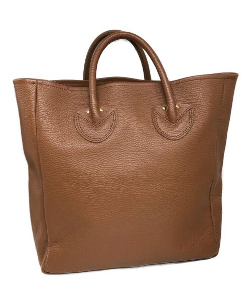 YOUNG & OLSEN The DRYGOODS STORE（ヤングアンドオルセン ザ ドライグッズストア）YOUNG & OLSEN The DRYGOODS STORE (ヤングアンドオルセン ザ ドライグッズストア) エンボスレザー トートバッグ ブラウンの古着・服飾アイテム