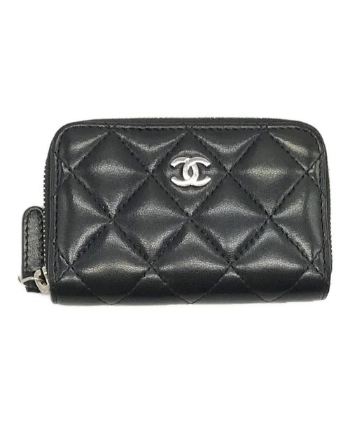 CHANEL（シャネル）CHANEL (シャネル) マトラッセ クラシック ジップ コインパース ブラックの古着・服飾アイテム