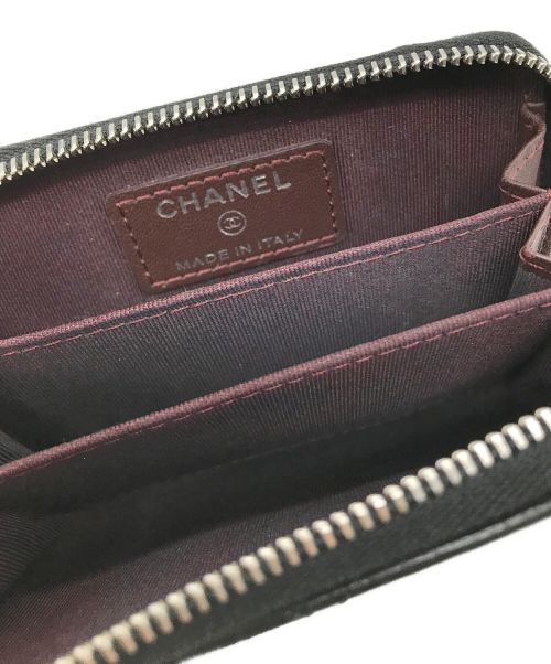 CHANEL（シャネル）CHANEL (シャネル) マトラッセ クラシック ジップ コインパース ブラックの古着・服飾アイテム