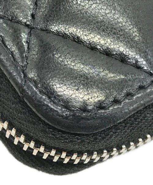 CHANEL（シャネル）CHANEL (シャネル) マトラッセ クラシック ジップ コインパース ブラックの古着・服飾アイテム