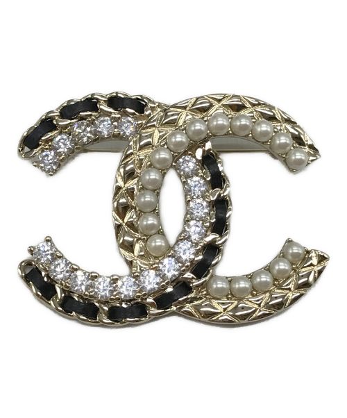 CHANEL（シャネル）CHANEL (シャネル) ココマークビジューブローチ ゴールドの古着・服飾アイテム