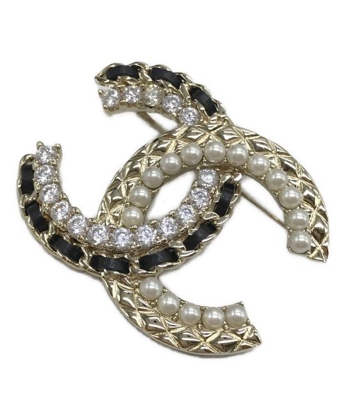 CHANEL（シャネル）CHANEL (シャネル) ココマークビジューブローチ ゴールドの古着・服飾アイテム