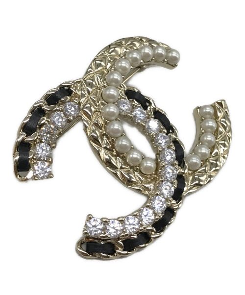 CHANEL（シャネル）CHANEL (シャネル) ココマークビジューブローチ ゴールドの古着・服飾アイテム