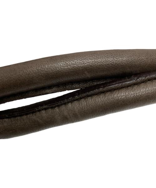 FALORNI（ファロルニ）FALORNI (ファロルニ) バイカラーメッシュハンドバッグ ネイビーの古着・服飾アイテム