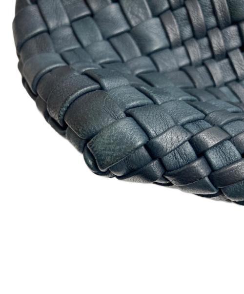 FALORNI（ファロルニ）FALORNI (ファロルニ) バイカラーメッシュハンドバッグ ネイビーの古着・服飾アイテム