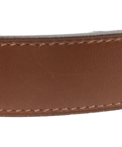 HERMES（エルメス）HERMES (エルメス) エトリヴィエールダブルバックルレザーベルト ブラウンの古着・服飾アイテム