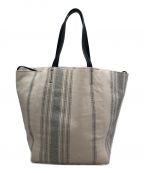 CELINEセリーヌ）の古着「カバファントム ストライプ キャンバス トートバッグ」｜ベージュ