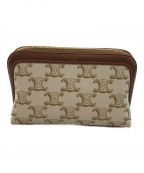 CELINEセリーヌ）の古着「スモール コスメティックポーチ / トリオンフキャンバス＆カーフスキン」