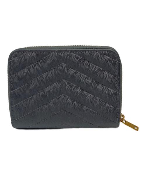 Saint Laurent Paris（サンローランパリ）Saint Laurent Paris (サンローランパリ) コンパクトジップアラウンドウォレット グレーの古着・服飾アイテム