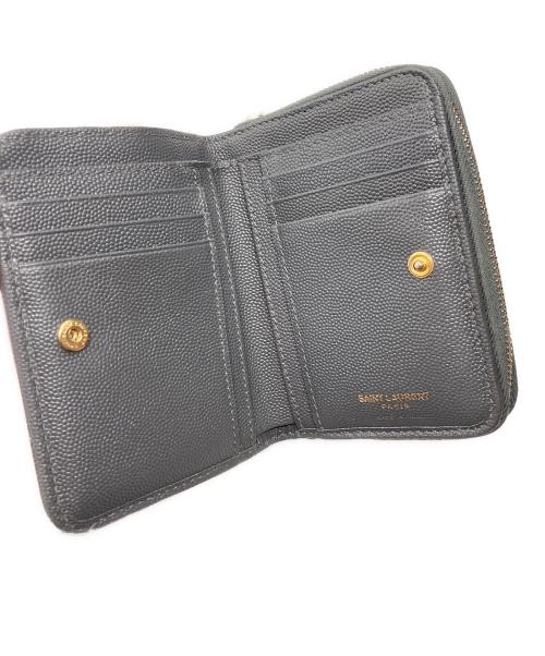 Saint Laurent Paris（サンローランパリ）Saint Laurent Paris (サンローランパリ) コンパクトジップアラウンドウォレット グレーの古着・服飾アイテム