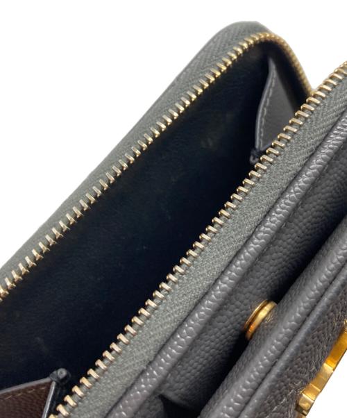 Saint Laurent Paris（サンローランパリ）Saint Laurent Paris (サンローランパリ) コンパクトジップアラウンドウォレット グレーの古着・服飾アイテム