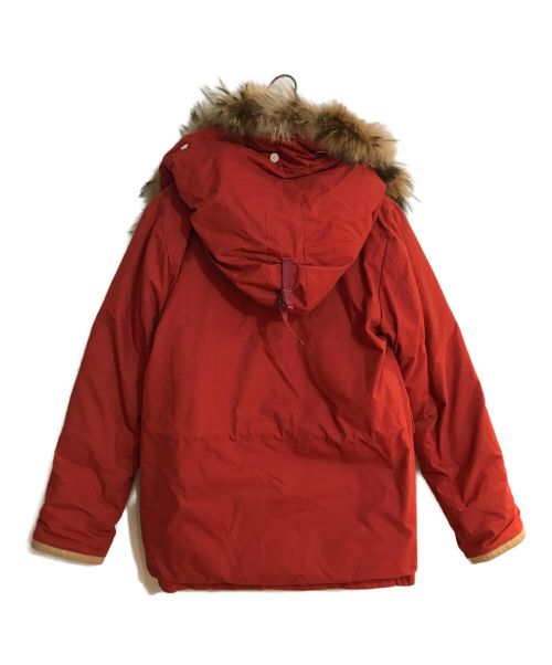 WHITE LINE（ホワイトライン）WHITE LINE (ホワイトライン) Oiled Cotton Down Coat/オイルコットンダウンコート レッド サイズ:44の古着・服飾アイテム