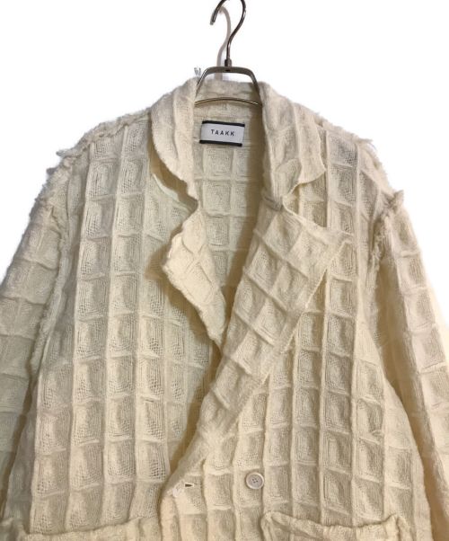 TAAKK（ターク）TAAKK (ターク) Big Waffle Gown/ビッグワッフルガウン ホワイト サイズ:2の古着・服飾アイテム