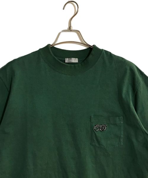 Christian Dior（クリスチャン ディオール）Christian Dior (クリスチャン ディオール) KENNY SCHARFロゴパッチTシャツ グリーン サイズ:SIZE XLの古着・服飾アイテム