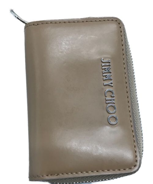JIMMY CHOO（ジミーチュウ）JIMMY CHOO (ジミーチュウ) ラウンドジップコインケース ベージュの古着・服飾アイテム