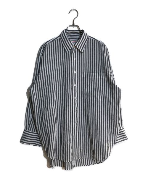 Spick and Span（スピック＆スパン）Spick and Span (スピックアンドスパン) コットンリネンルーズシャツ ホワイト×グレー サイズ:表記なしの古着・服飾アイテム