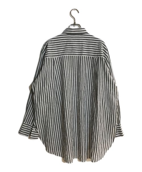 Spick and Span（スピック＆スパン）Spick and Span (スピックアンドスパン) コットンリネンルーズシャツ ホワイト×グレー サイズ:表記なしの古着・服飾アイテム