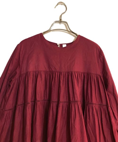 merlette（マーレット）Merlette (マーレット) ティアードワンピース レッド サイズ:X SMALLの古着・服飾アイテム