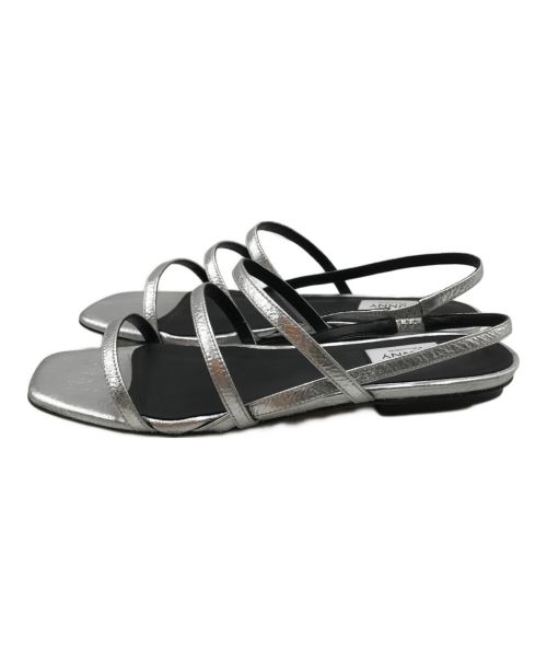 SUNNY PELLICO（サニーペリコー）SUNNY PELLICO (サニーペリコー) メタリックスクエアトゥサンダル シルバー サイズ:SIZE 35の古着・服飾アイテム