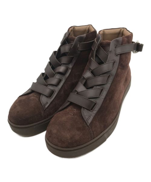 Gianvito Rossi（ジャンヴィト ロッシ）Gianvito Rossi (ジャンヴィト・ロッシ) albert スウェードハイカットスニーカー ブラウン サイズ:42の古着・服飾アイテム