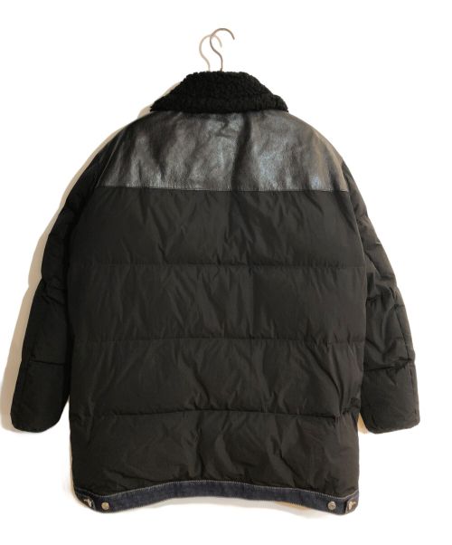 DSQUARED2（ディースクエアード）DSQUARED2 (ディースクエアード) マルチファブリックダウンジャケット インディゴ×ブラック サイズ:54の古着・服飾アイテム