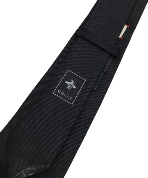 GUCCI（グッチ）GUCCI (グッチ) タイガーエンブロイドネクタイ ブラック サイズ:表記なしの古着・服飾アイテム