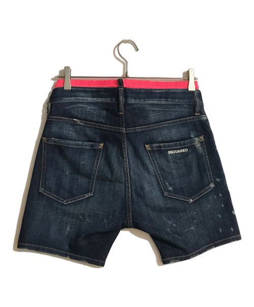 DSQUARED2（ディースクエアード）DSQUARED2 (ディースクエアード) フェイクレイヤードデニムショーツ インディゴ サイズ:42の古着・服飾アイテム
