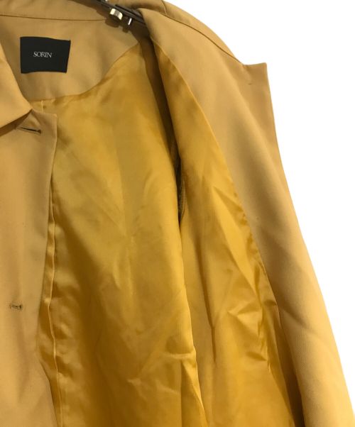 SORIN（ソリン）SORIN (ソリン) Wool Twill Circle Sleeves Trench Coat/ウールツイル　サークルスリーブトレンチコート イエロー サイズ:38の古着・服飾アイテム
