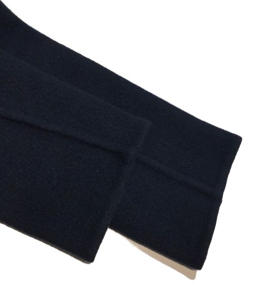 ANAYI（アナイ）ANAYI (アナイ) ノーカラーリバーコート ネイビー×ブラウン サイズ:38の古着・服飾アイテム