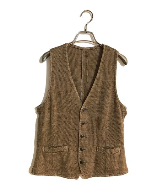 LARDINI（ラルディーニ）LARDINI (ラルディーニ) リネン混ジレ ブラウン サイズ:44の古着・服飾アイテム
