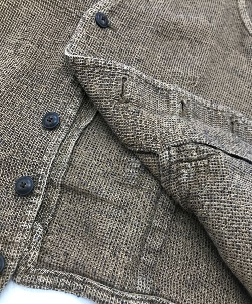 LARDINI（ラルディーニ）LARDINI (ラルディーニ) リネン混ジレ ブラウン サイズ:44の古着・服飾アイテム
