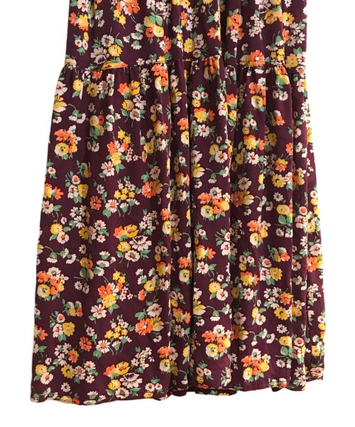 POLO RALPH LAUREN（ポロ・ラルフローレン）POLO RALPH LAUREN (ポロ・ラルフローレン) Tie Neck Floral Silk Dress/タイネックフローラルシルクドレス レッド サイズ:ＸＳの古着・服飾アイテム